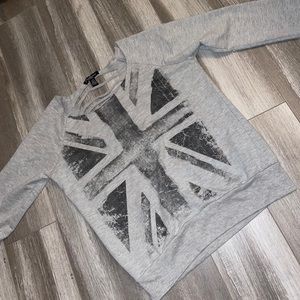 DISTRESSED Y2K UK FLAG SWEATSHIRT